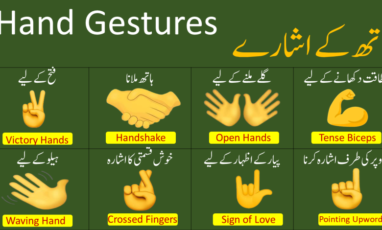 Hand Gestures Meaning In Urdu & Signs In English And Urdu