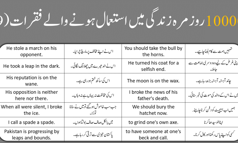 !0000 English to Urdu Sentences Part 9