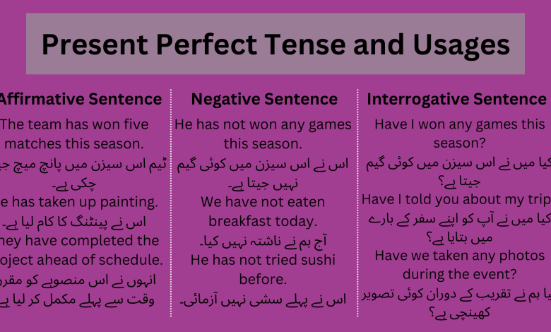 The Present Perfect Tense