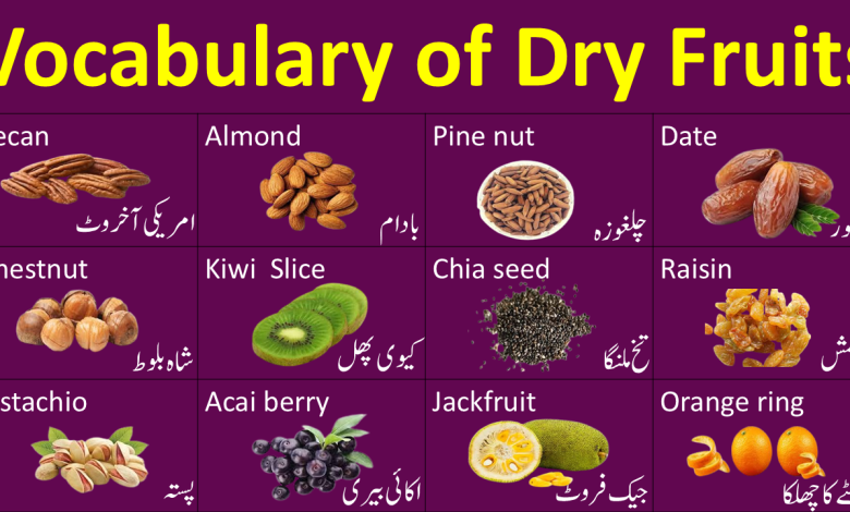 Names of Dry Fruits In English And Urdu With pictures